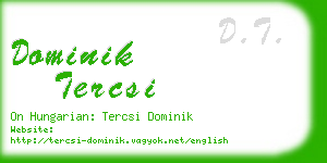dominik tercsi business card